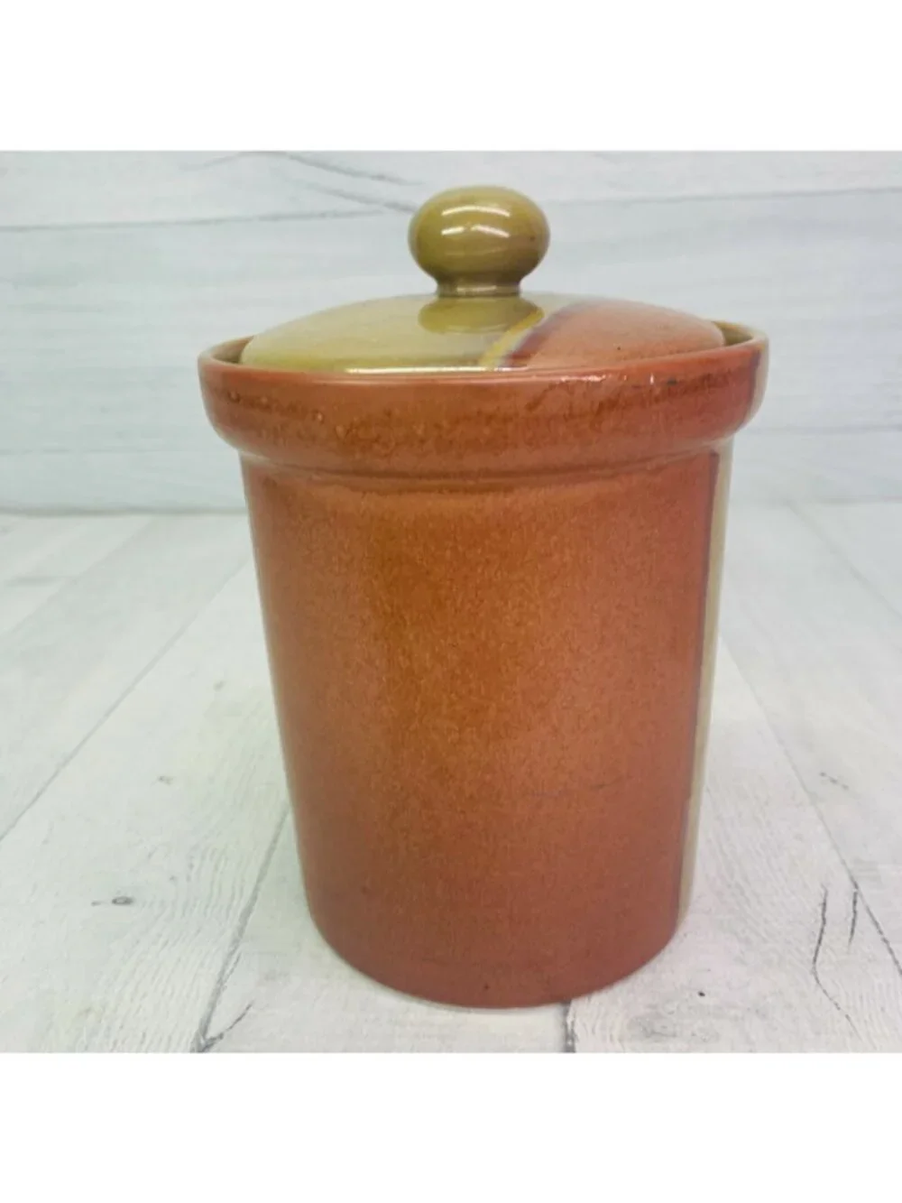 Sango GOLD DUST SIENNA 5039 Beige Tan Color Blocks Tea Coffee Lidded Canister